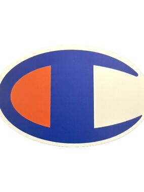 Champion Logo Sticker Classic Blue Red White Athletic Sportswear Decal
